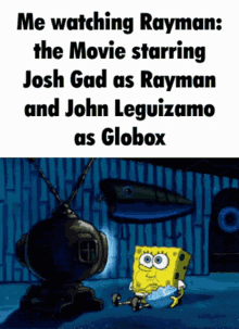 Rayman Spongebob Squarepants GIF - Rayman Spongebob Squarepants The Movie Is Fake Btw I Wish It Was Real GIFs