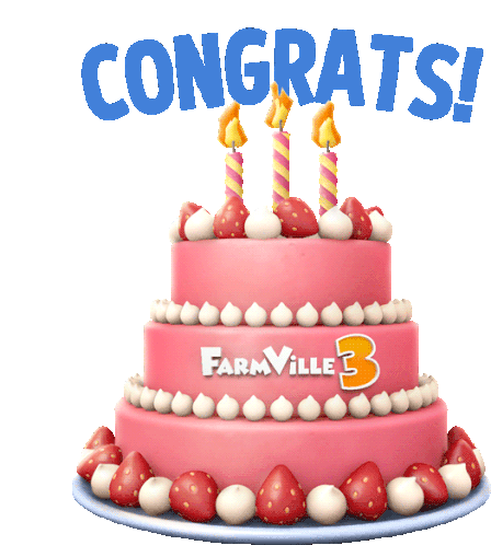 Congrats Cake Sticker - Congrats Cake Farmville3 Stickers