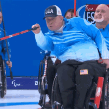Focused Wheelchair Curling GIF