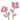 two pink flowers are sitting on a wooden stick on a white background .