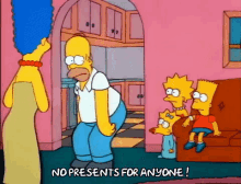 No Presents For Anyone! GIF - No Presents The Simpsons Presents GIFs
