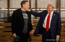 donald trump and elon musk are posing for a picture