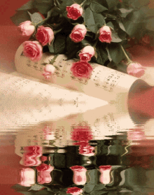 Roses Flowers GIF - Roses Flowers Musical Notes GIFs