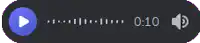 a purple circle with a play button and a sound icon that says 0:00
