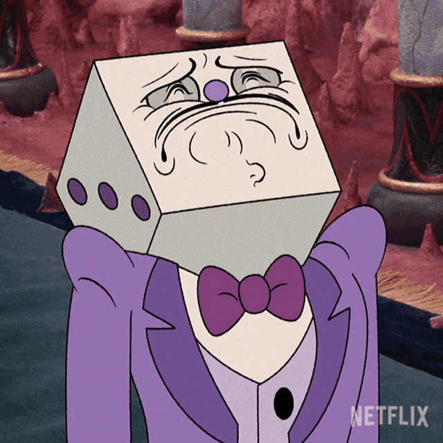 Gulping King Dice Sticker - Gulping King Dice The Cuphead Show