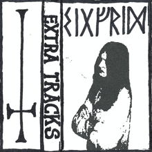 a black and white drawing of a bird with the words extra tracks below it