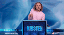 Dancing Kristen Bell GIF - Dancing Kristen Bell Family Game Fight GIFs