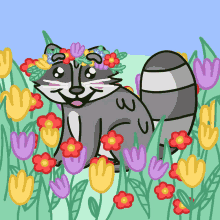 Mayqueen Raccoon GIF - Mayqueen Raccoon Spring Mood GIFs