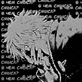 a black and white drawing of a person with russian writing on the bottom