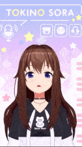 a picture of a girl with the name tokino sora on the bottom