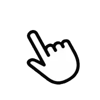 a black and white drawing of a hand pointing with a light coming out of it .