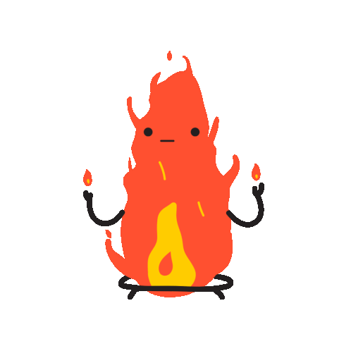 Fire Flame Sticker - Fire Flame Lit Stickers
