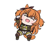 a cartoon drawing of a girl with long orange hair
