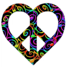 love you heart colorful different color