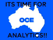 a poster that says it 's time for ocean analytics