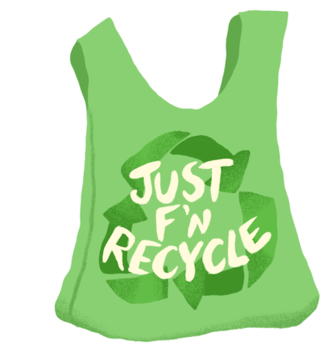 Single Use Plastic Reusable Bag Sticker