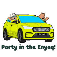 Party Time Enyaq Sticker - Party Time Enyaq Stickers