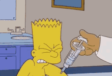 Hora Da Injeção / Simpsons / Vacina / Exame Médico / Exame De Sangue GIF - Bart Simpson Injection The Simpsons GIFs