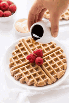 waffles syrup yummy delicious breakfast