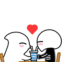 in love ghost skeleton drinking couple