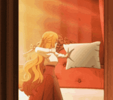 Anime Raeliana GIF - Anime Raeliana Punch Pillow GIFs