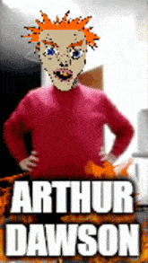 an arthur dawson poster with a cartoon character on it