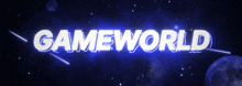 a blue background with gameworld written in white
