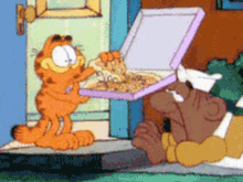 Garfield Garfield Pizza GIF - Garfield Garfield Pizza Gar Pizza GIFs