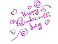 a purple valentine 's day greeting card with hearts and swirls