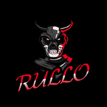 a picture of a skull with horns and the name ruclo
