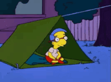 Simpsons Camping GIF - Simpsons The Simpsons Milhouse Van Houten GIFs