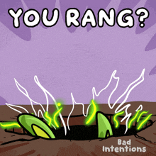 a cartoon of a hole in the ground with the words you rang below it