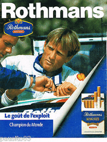 an advertisement for rothmans king size cigarettes shows two men