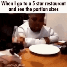 fat boy in5star restaurant confused portion sizes funny