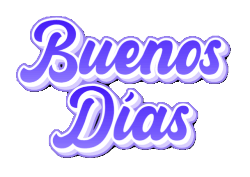 Buenos Días Letras Transparente Sticker