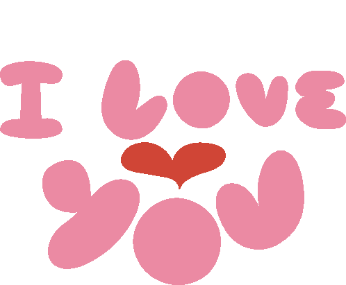 I Love You Red Heart Between I Love You In Pink Bubble Letters Sticker - I Love You Red Heart Between I Love You In Pink Bubble Letters Heart Stickers