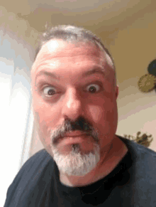 a man with a beard making a funny face