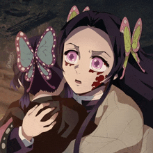 Bloody Kanna Hold Unconscious Shinyu Body Close To Her GIF