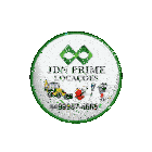 a sticker for jdn prime locacoes has a green infinity symbol on it