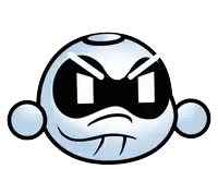 a cartoon of a monkey with an angry look on its face