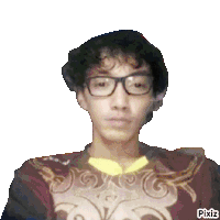 a man wearing glasses and a shirt that says pixiz on the bottom