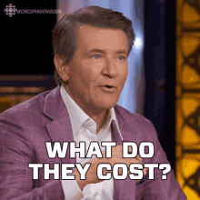 What Do They Cost Robert Herjavec GIF - What Do They Cost Robert Herjavec Dragons Den GIFs