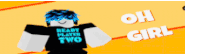 a boy with blue hair is wearing a ready player two shirt .