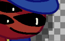 a pixel art of a man wearing sunglasses and a hat