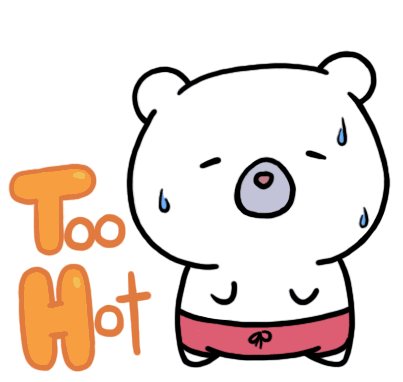 Too Hot Sweating Sticker - Too Hot Sweating Cute Stickers