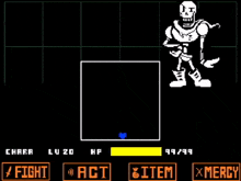 a video game screen shows papyrus saying forget it i can t do this anymore