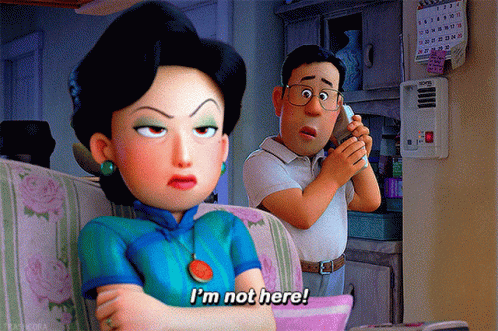 Turning Red Ming Lee GIF - Turning Red Ming Lee Im Not Here - Discover &  Share GIFs