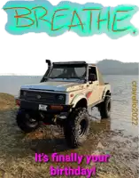 a picture of a jeep that says breathe on it