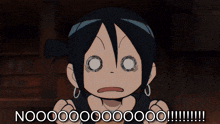 a cartoon girl with a surprised look on her face and the words nooo on the bottom right
