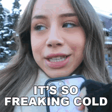 Its So Freaking Cold Fernanda Ramirez GIF - Its So Freaking Cold Fernanda Ramirez Its Freezing GIFs